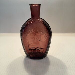 Wheaton Amethyst Purple 7.5" Glass House 1888 Benjamin Franklin Bottle